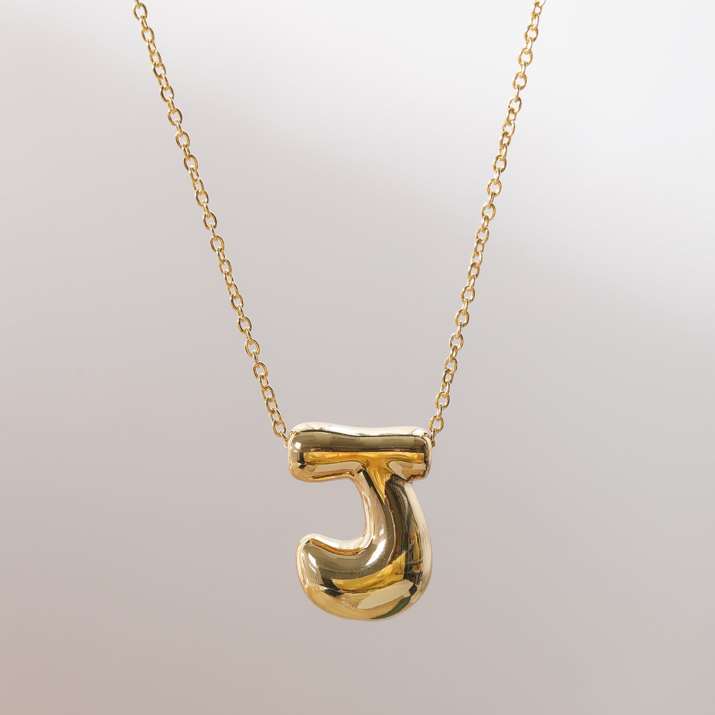 18K Gold Plated Stainless Steel Alphabet Pendant Necklace