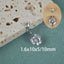 Stainless Steel Zircon Inlay Belly Ring - Double-Ended Navel Piercing Jewelry