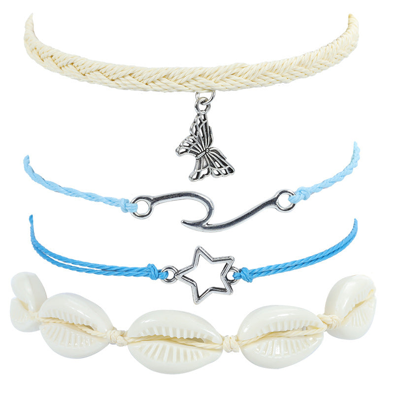 Modern Bohemian Star and Ocean Charm Unisex Friendship Bracelets