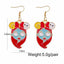 1 Pair Halloween Pumpkin Ghost Alloy Drop Earrings with Star Bow Knot Design