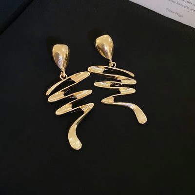 1 Pair Simple Style Snake Alloy Drop Earrings