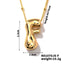 304 Stainless Steel Gold Plated Alphabet Pendant Necklace