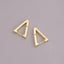 Geometric 18K Gold Gothic Stud Earrings for Nightclub