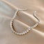 Heart Shape Copper Beaded Zircon & Pearl Geometric Bracelet - Trendy Hong Kong Style