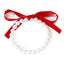 Simple Classic Bow Knot Imitation Pearl Elastic Bracelet