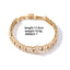 Gold Plated Geometric Zircon Bracelet with Round Inlay Design