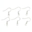 Copper Geometric U-Shaped Earring Hooks with Bead for DIY Jewelry Making