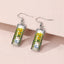 1 Pair Cartoon Style Fashion Simple Style Cat Alloy Patchwork Glass Women'S Drop Earrings