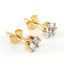 Elegant Geometric Stainless Steel Pearl and Zircon Stud Earrings