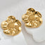 Vintage Bohemian Floral 18K Gold Plated Stainless Steel Earrings