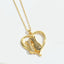 14K Gold Plated Heart Zircon Pendant Necklace