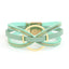 Multilayer Geometric Ring Magnetic Leather Bracelet