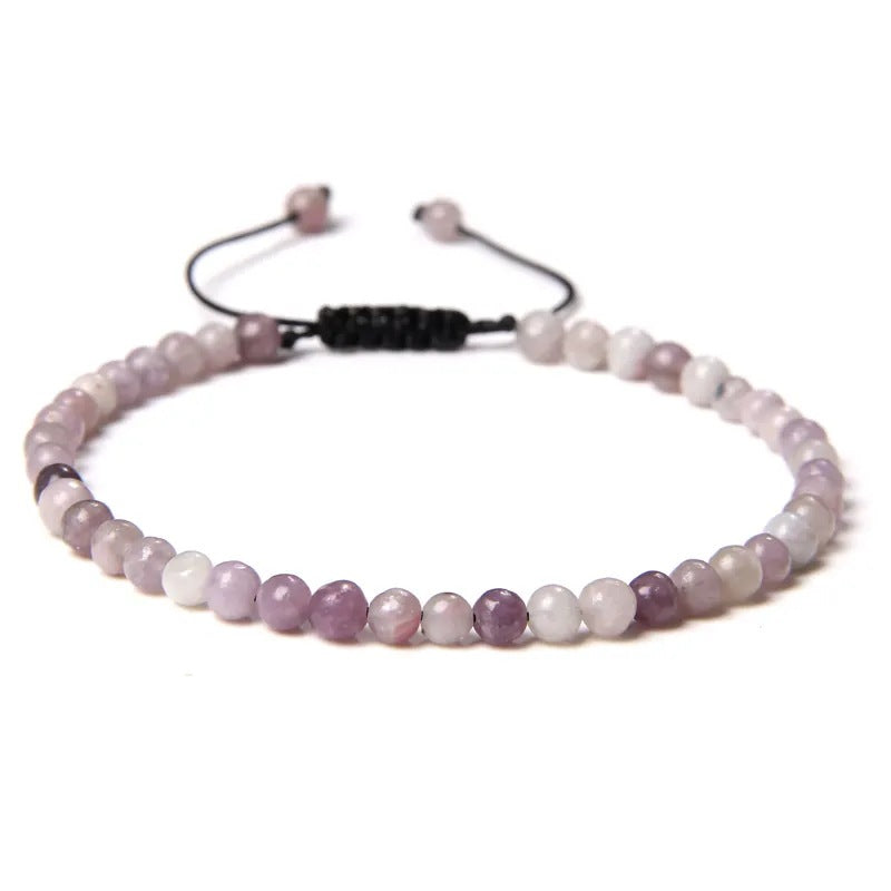 Casual Natural Agate Stone Adjustable Knitting Bracelet