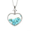 Simple Heart Shape Natural Stone Pendant Necklace with Polished Tiger Eye and Colorful Gemstones