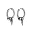 Fashion Stainless Steel Tapered Pendant Hoop Earrings for Men and Women