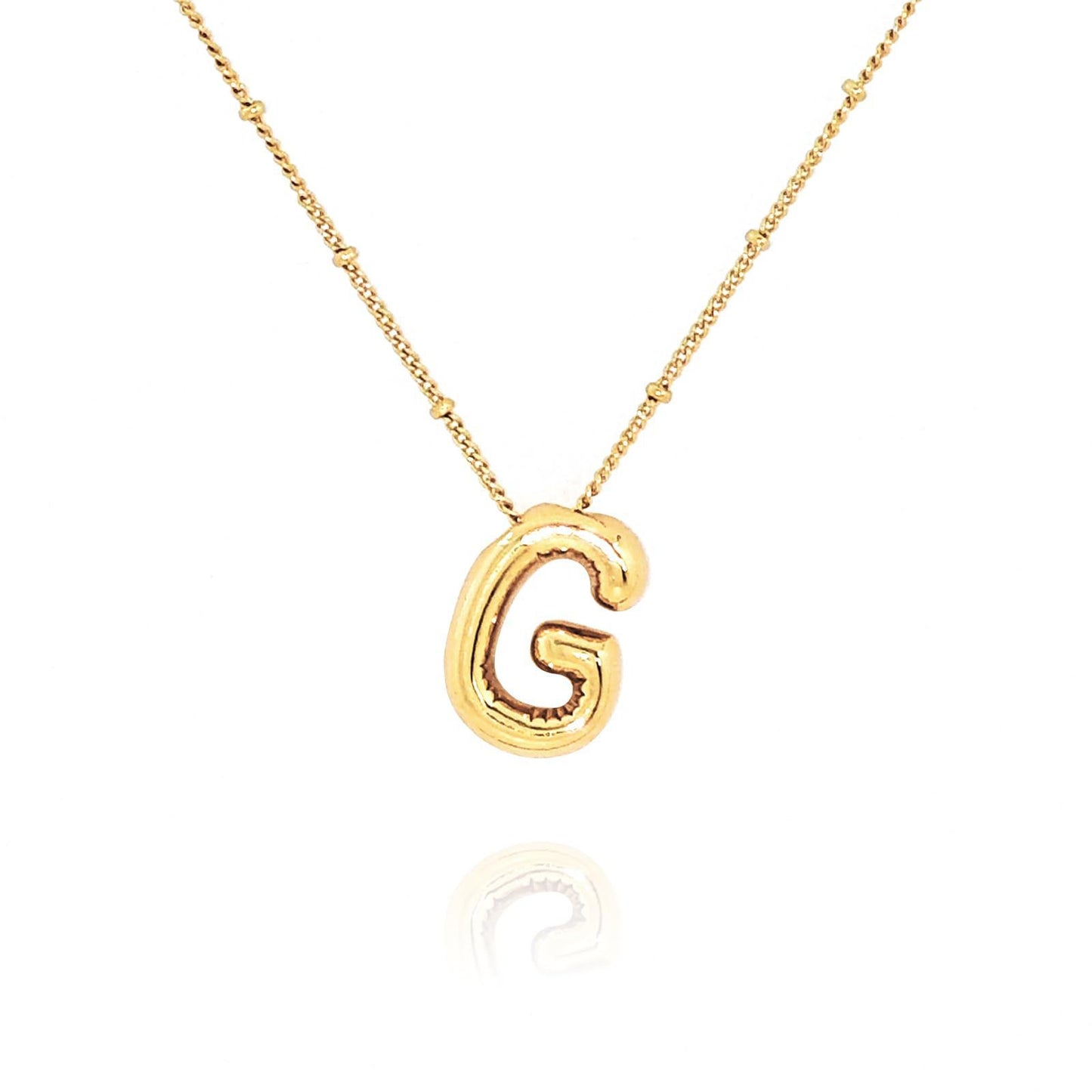 14k Gold Plated Alloy Letter Pendant Necklace