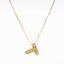 Elegant Gold Plated Zircon Letter Pendant Necklace - Minimalist Design