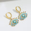 Elegant Geometric Devil's Eye 14K Gold Plated Earrings