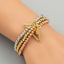 European American Hip-hop Style Copper Zircon Elastic Bracelet Set