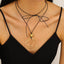 Exaggerated Geometric Alloy Pendant Necklace for Women