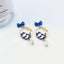 Fashion Cartoon Enamel Butterfly Bow Drop Earrings