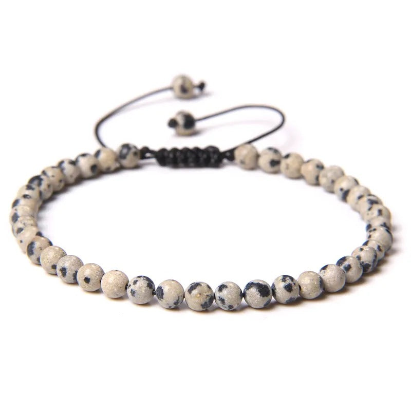 Casual Natural Agate Stone Adjustable Knitting Bracelet