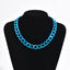 Simple Geometric Acrylic Necklace and Color Block Earrings Set