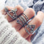 Fashion Gothic Snake and Butterfly Ring Set - 15 Pieces