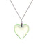 Simple Heart-Shaped Stainless Steel Crystal Pendant Necklace