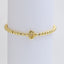 18k Gold Plated Copper Beaded Alphabet Stretch Bracelet