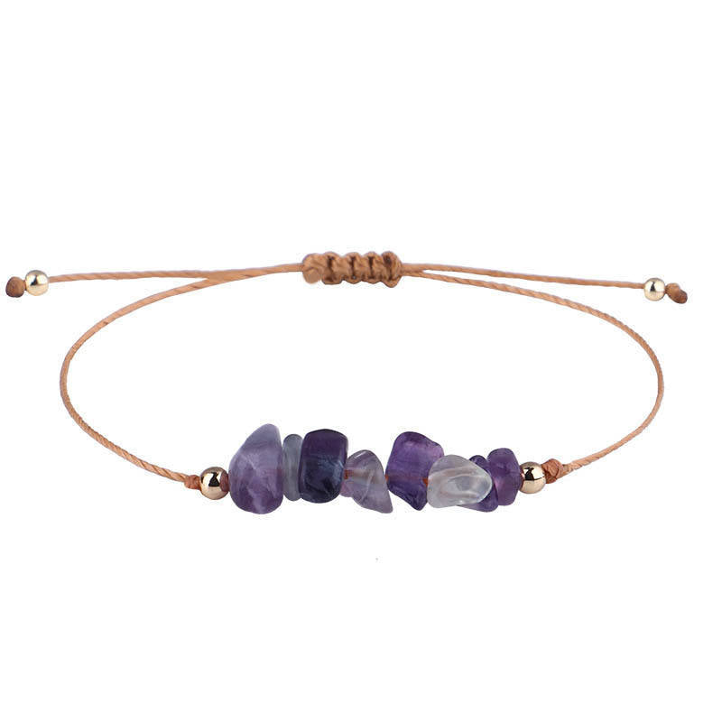 Pastoral Geometric Natural Crystal Stone Adjustable Women's Bracelet