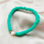 Bohemian Beach Baroque Pearl Color Block Clay Bracelets