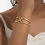 Simple Geometric Cross Open Cuff Bracelet for Women