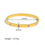 18K Gold Plated Zircon Geometric Star Flower Stainless Steel Bangle Bracelet for Women