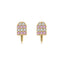 Ethnic Geometric Gemstone Lollipop Ice Cream 18k Gold Plated Earrings