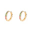 Fashion Copper Zircon Hoop Earrings with Gold Plating