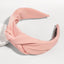 Retro Knotted Fabric Wide Headband - Fashion Solid Color Hair Accessory