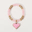 Preppy Bohemian Natural Stone Beaded Heart Pendant Women's Bracelet