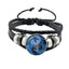 Retro Geometric PU Leather Yin Yang Tai Chi Unisex Bracelet Set