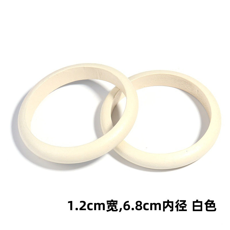 Commute Solid Color Wood Wholesale Bangle