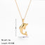 Retro Dolphin Stainless Steel Pendant Necklace - Minimalist Artistic Design