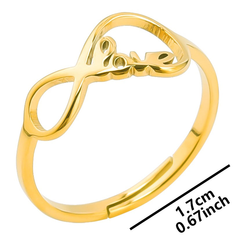 Streetwear Minimalist Adjustable Stainless Steel Open Ring