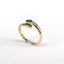 Geometric Gold Plated Zircon Open Ring - Vintage Style Adjustable Copper Ring for Women