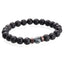 Retro Geometric Volcanic Rock Beaded Bracelet for Men