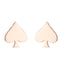 Women'S Simple Style Geometric Heart Stainless Steel No Inlaid Ear Studs Stainless Steel Earrings