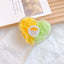 Children's Heart Shaped TPU Stamping Hair Tie Set - Color-Blocking Love Candy Rubber Bands