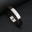 Casual Stainless Steel Leather Braid Men's Bracelet with Cowhide Rope and Buckle