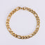 18K Gold Plated Stainless Steel Figaro Chain Bracelet for Men