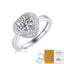 Sweet Heart Moissanite Adjustable Sterling Silver Ring