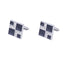 Titanium Steel Diamond Flower Cufflinks for Men